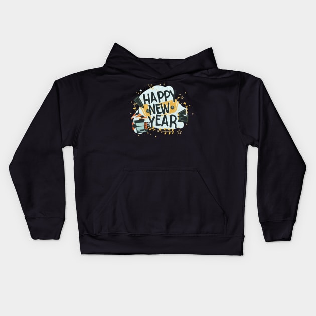 Happy New Year Kids Hoodie by Pixy Official